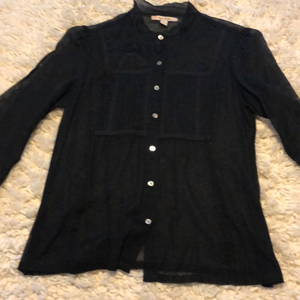 Black lace blouse